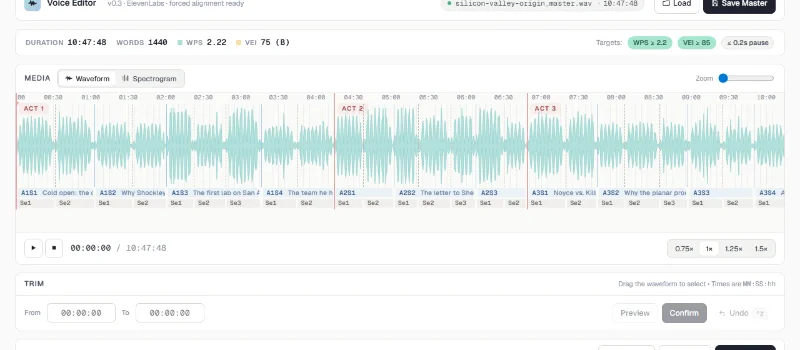 Voice Editor screenshot