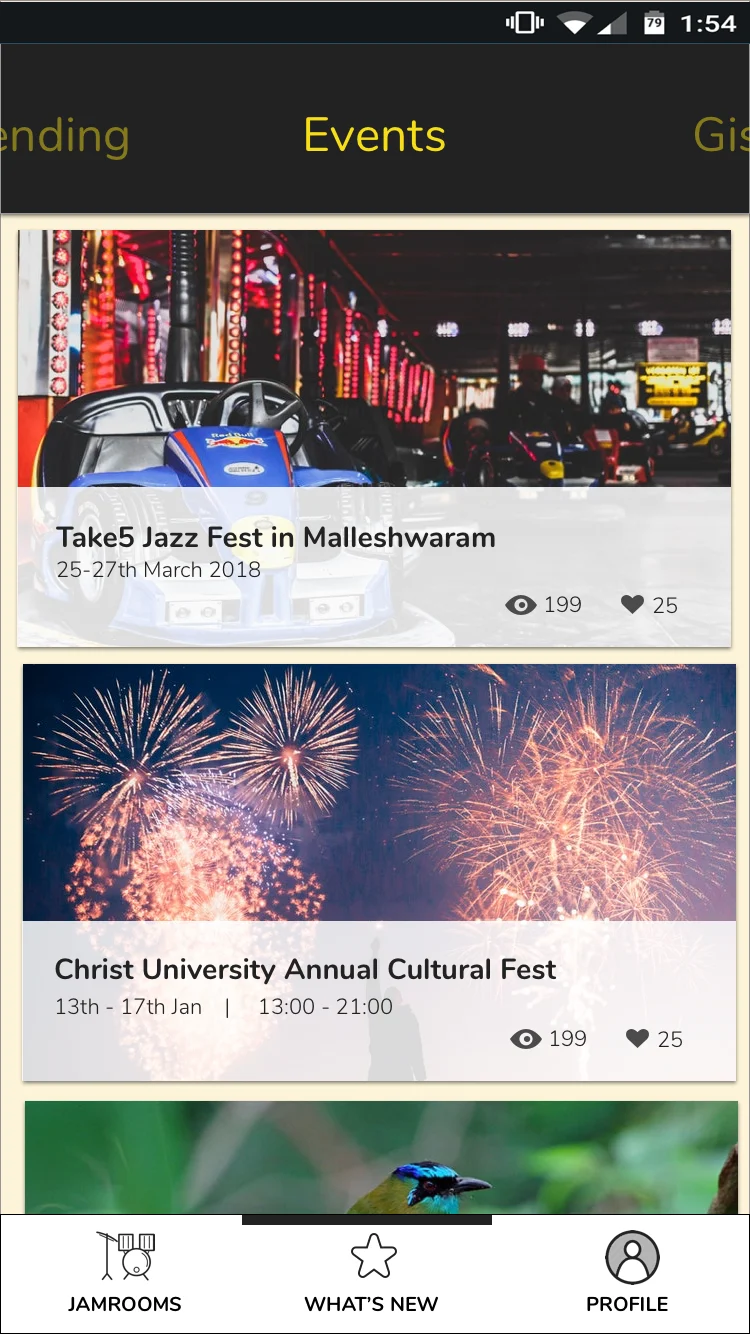 News feed, alternate layout